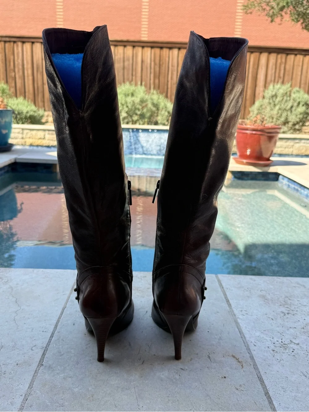 Nine West Truman Women’s Tall Leather Boots Sz 8.5